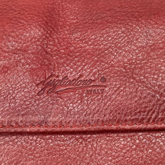 Gigliod'Oro Italian Leather Tri-Fold Wallet Burgundy Oxblood Fold Over Organizer - Picture 3 of 9